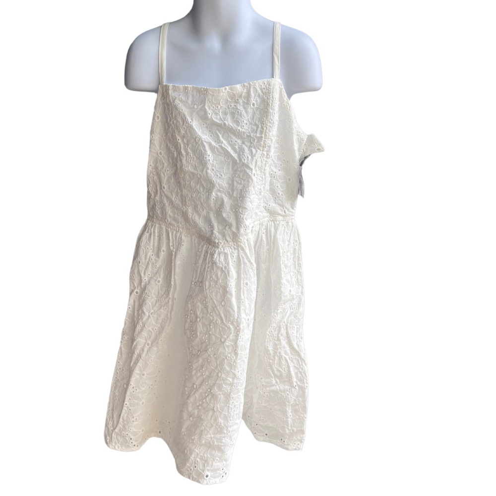 New Art Class Girl's Flowers White  Sleeveless Summer Dress M 8